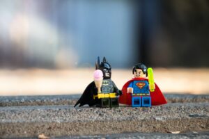 Featured Image. This picture highlights Batman and Superman toys